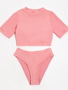 Купальник раздельный MINAKU с топом, цвет розовый, размер 42 - фото 805133199