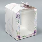 Складная коробка под маленький торт «Венок», 15 × 15 × 18 см - фото 11042420