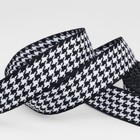 Лента декоративная «Гусиная лапка», 25 мм, 9±0.5 м, чёрная, белая №002 - Фото 1