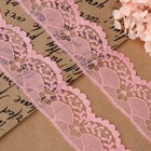 Кружево капроновое, 40 мм × 10 ± 1 м, цвет розовый - Фото 2