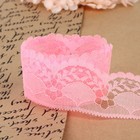 Кружево капроновое, 40 мм × 10 ± 1 м, цвет розовый - Фото 3