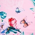 Купальник для девочки слитный MINAKU «Цветы» с рукавами, розовый, рост 110-116 см 9136760