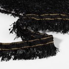 Тесьма декоративная «Твидовая», односторонняя, 35 мм, 5 ± 0,5 м, цвет чёрный - Фото 2