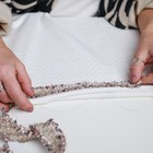 Тесьма декоративная «Твидовая», двусторонняя, 30 мм, 5±0.5 м, песочно-розовая - Фото 4