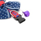 Ошейник "Звездочки", 30 х 1 см, капрон, синий - фото 23471222