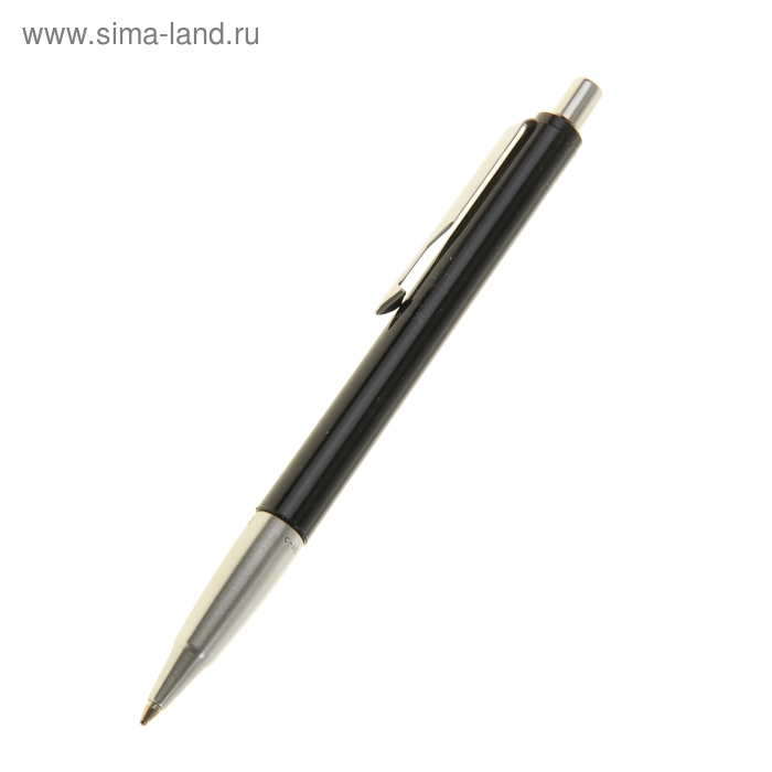 Ручка шариковая Parker Vector Standard K01 Black Mblue, корпус чёрный матовый/ хром, стержень синий (S0275210) - Фото 1