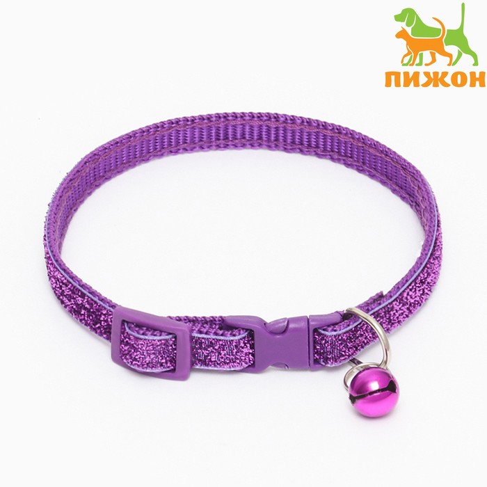 Ошейник "Шик", 33 х 1 см, фиолетовый - Фото 1