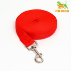 Поводок 5 м × 2 см, красный - Фото 1