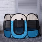 Вольер для животных, тентовый, 8 стенок, 70×40 см, голубой - Фото 1