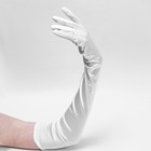 Карнавальные перчатки, цвет белый, длинные - Фото 3