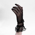 Карнавальные перчатки, цвет черный, короткие - Фото 3