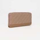 Кошелёк женский на молнии, цвет бежевый - фото 21907647