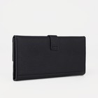 Кошелёк женский на кнопке, цвет чёрный - фото 21907675
