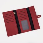 Кошелёк женский на кнопке, цвет красный - фото 21907681