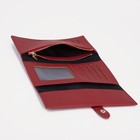 Кошелёк женский на кнопке, цвет красный - фото 21907682