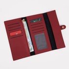 Кошелёк женский на кнопке, цвет красный - фото 21907683