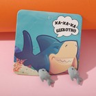 Серьги из полимерной глины «Акула», цвет серый - Фото 2