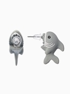 Серьги из полимерной глины «Акула», цвет серый - Фото 3