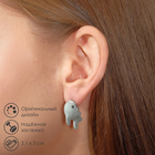 Серьги из полимерной глины «Акула», цвет серый - Фото 4