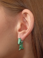 Серьги из полимерной глины «Динозавр», цвет зеленый - Фото 2