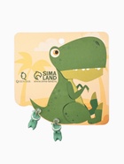 Серьги из полимерной глины «Динозавр», цвет зеленый - фото 65384558