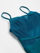 Купальник слитный MINAKU с сеткой цвет зелёный, размер 52 - Фото 8