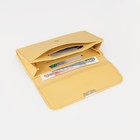 Кошелёк женский на кнопке, цвет жёлтый - фото 21907981