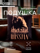 Подушка декоративная «Этель» Russian, 40×40 см, велюр - Фото 1