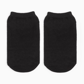 Носки детские противоскользящие, цвет чёрный, размер 14-16