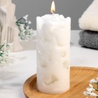 Свеча ароматическая декоративная "Ажурная", белый, 6х12 см, чистый хлопок - фото 10111811