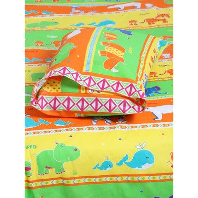 Постельное бельё 1.5 сп «Зоопарк», размер 145х210 см, 145х210 см, 50х70 см