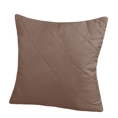 Подушка стеганая «Ромбы», размер 40x40 см, цвет коричневый