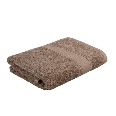 Полотенце махровое, размер 40x70 см, цвет коричневый