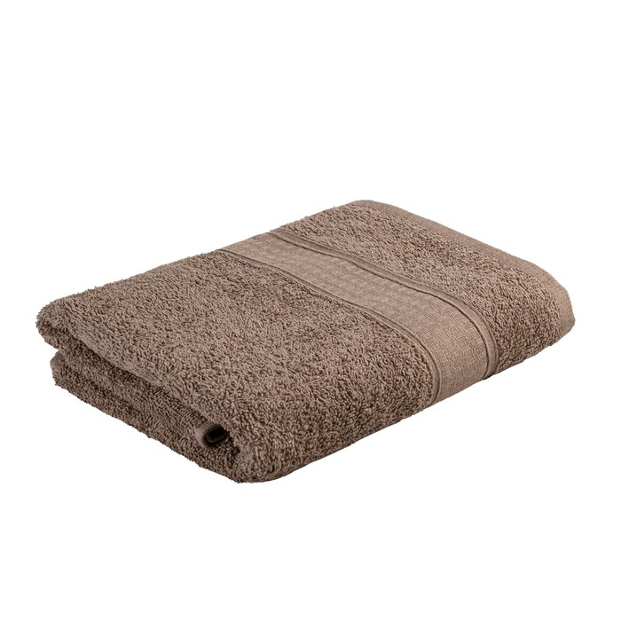 Полотенце махровое, размер 70x140 см, цвет коричневый
