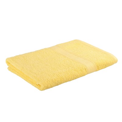 Полотенце махровое, размер 40x70 см, цвет светло-жёлтый