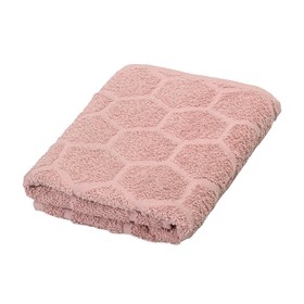 Полотенце махровое «Сота», размер 50x90 см, цвет розовый