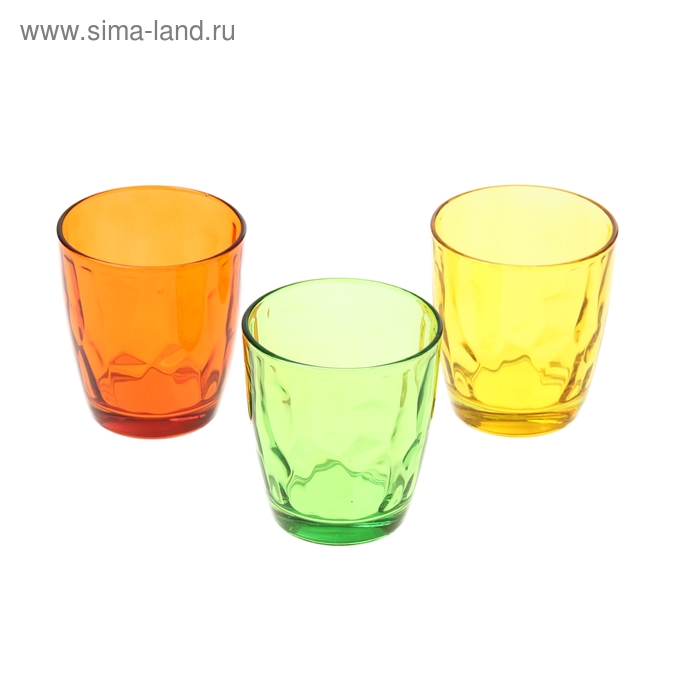 Набор стаканов стеклянных Доляна «Венский вальс. Осень», 260 мл, 3 шт - Фото 1