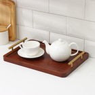 Подносы с ручками Magistro Garona, набор 3 шт., бамбук - Фото 8