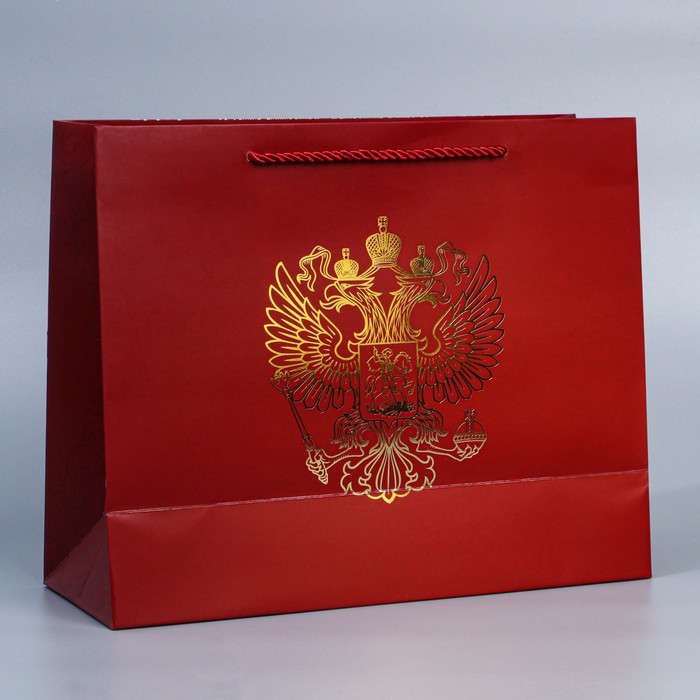 Пакет подарочный, упаковка, «Россия с тобой», 32 х 26 х 12 см - фото 1885511775