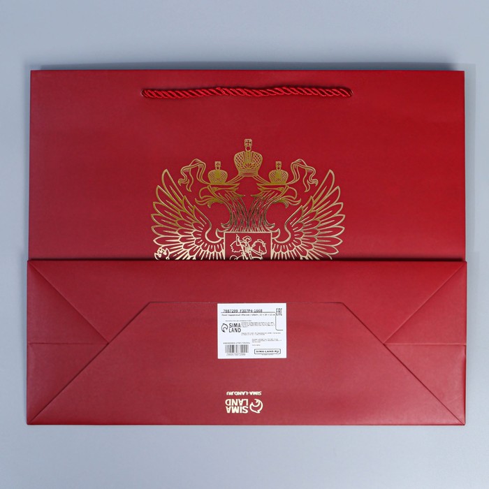 Пакет подарочный, упаковка, «Россия с тобой», 32 х 26 х 12 см - фото 1885511778