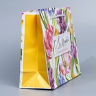 Пакет подарочный ламинированный вертикальный, упаковка, «Твоя весна», MS 18 х 23 х 8 см - Фото 3