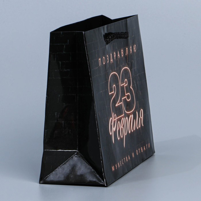 Пакет подарочный ламинированный горизонтальный, упаковка, «Сильный духом», S 12 х 15 х 5.5 см - фото 1928035693