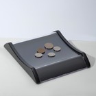 Монетница двухкомпонентная, с местом для рекламной вставки, 16,3×19,3×3, цвет чёрный - фото 8070403
