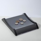 Монетница двухкомпонентная, с местом для рекламной вставки, 16.3×19.3×2.5 см, чёрная - Фото 2