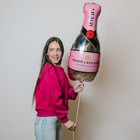 Воздушный шар фольгированный 36" «Шампанское», фигура, с подложкой - Фото 2