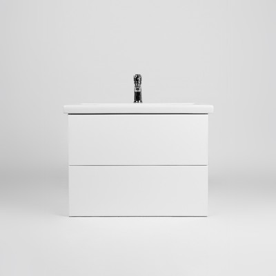 Тумба подвесная VIANT «София» 2 ящика, с раковиной COMO 60, 430×560×500 мм, цвет белый