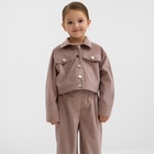 Костюм детский KAFTAN Velvet, размер 36 (134-140 см), цвет кофе - Фото 2