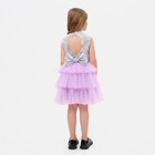 Платье для девочки с пайетками KAFTAN, размер 28 (86-92), цвет лиловый - Фото 3