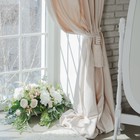 Штора портьерная  "Этель" 265*270 см Ренессанс  Белое золото ,100% п/э - фото 21909292