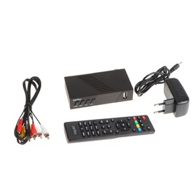 Приставка для цифрового ТВ Perfeo  "STREAM-2", FullHD, DVB-T2, HDMI, USB, Wi-Fi, чёрная 9383700